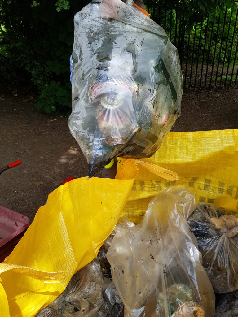 Rubbish collected from water